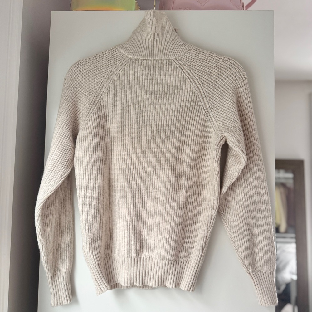 Z-SUPPLY | JAYCE 3/4 ZIP UP OATMEAL SANDSTONE HENLEY COLLAR COZY SWEATER - Picture 7 of 11